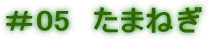 ＃05　たまねぎ 