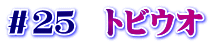 ＃２５　トビウオ