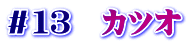 ＃１３　カツオ